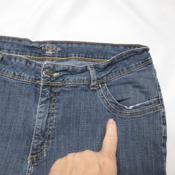 RIDERS by LEE womens JEANS blue EMBROIDERED western DENIM SIZE 38X28 - Picture 2 of 9